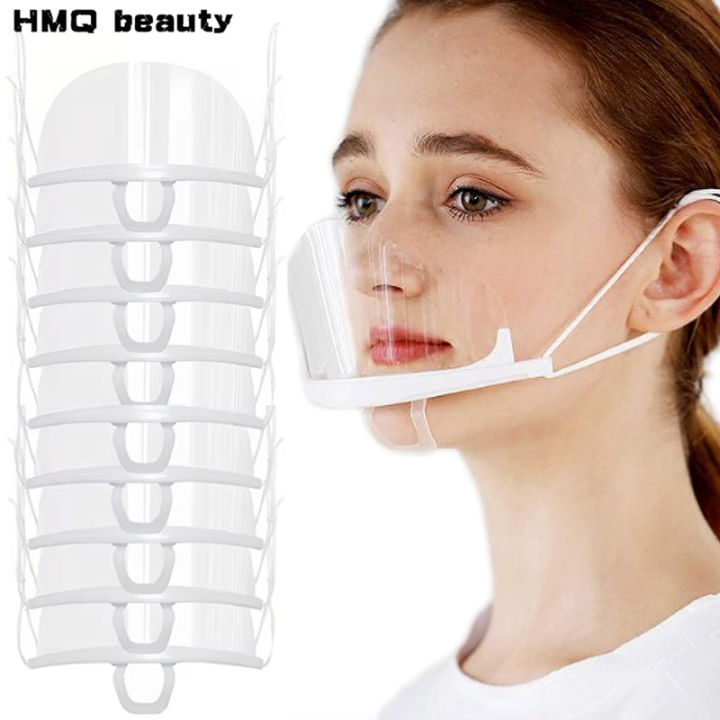 20/10pcs Transparent Sanitary Dust Protective Mask Plastic Open Face Guard Manicure Polishes Shield Beauty Tattoo Accessories