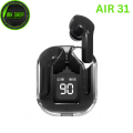 Air 31 Buds TWS Bluetooth 5.3 ENC Smart Touch Control Stereo HiFi Noise Reduction Lightweight & Portable In Ear Earbuds with Microphone Deep Bass Stereo Music TWS Air 31 Wireless Transparent Earphones. 