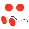 Trendy Circle glasses Reflective Fashionable Disco-inspired Round sunglasses Unisex Hippie-style Metal sunglasses for Summer Music festivals Beach vacations Street style Fashion influencers. 