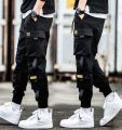 Best Men 6 Pocket Black Cargo Trouser Pant Korean Style 1st Time In Pakistan For Boys Use For Party/Casual/Eid/Outdoor/Travel/Gym Wear. 