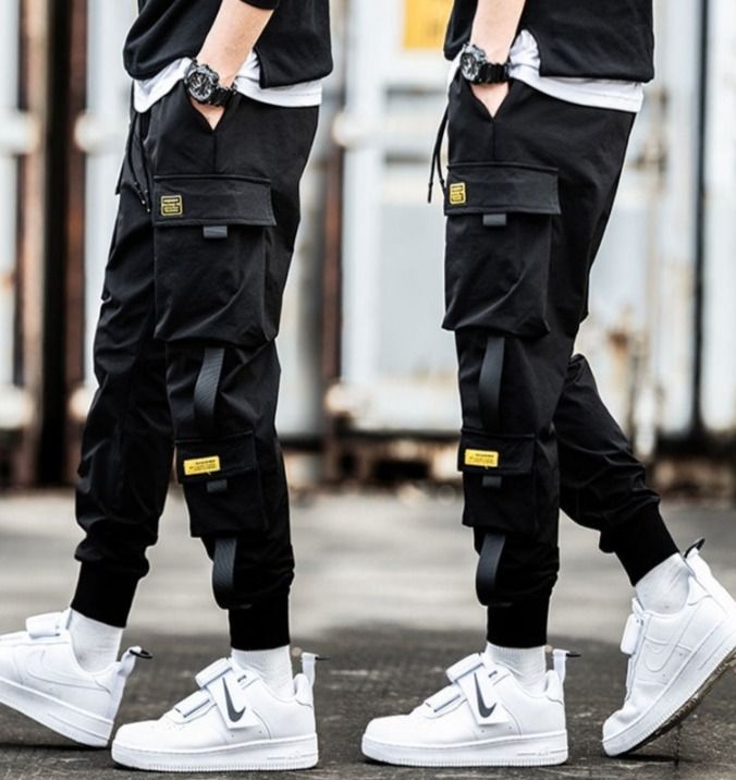 Best Men 6 Pocket Black Cargo Trouser Pant Korean Style 1st Time In Pakistan For Boys Use For Party/Casual/Eid/Outdoor/Travel/Gym Wear