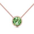 Baffin Mini Round Pendant Necklaces Women Crystals From Swarovski Rose Gold Color Chain Collares Jewelry. 