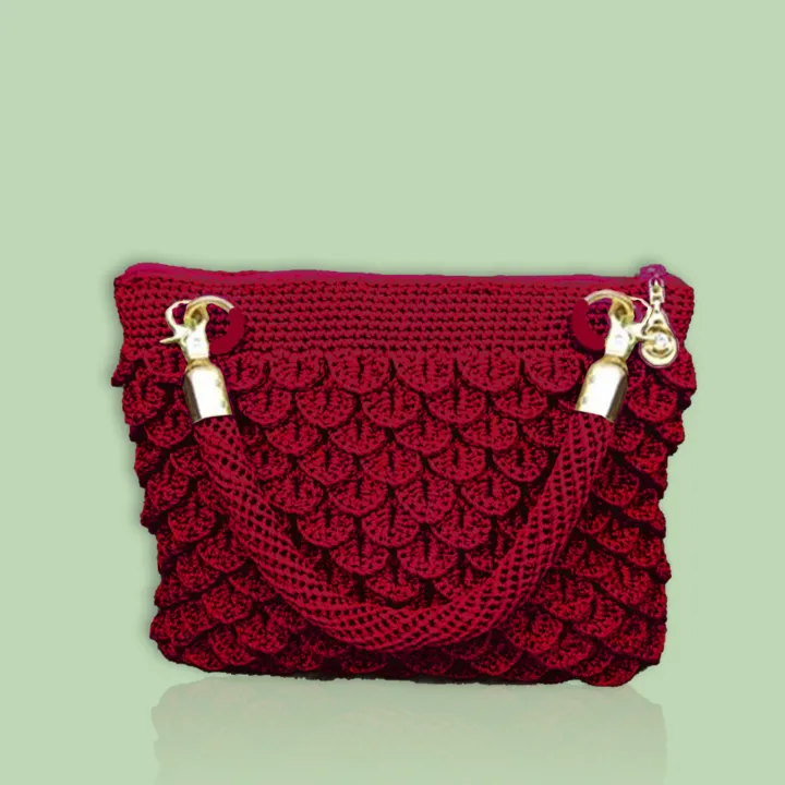 Stylish%20&%20Trendy%20Crocodile%20Pattern%20Handmade%20Crochet%20Handbag%20in%20Purple%20Color%20-%20Image%203