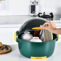 Kitchen Bowl Rack Cutlery Storage Box Dishes Leaching Bowl Box With Cover Edging Plate Rack Plastic Bowl Cabinet Home. 