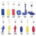 Multi-shape Rowing Inflatable Boats Boating Sea Water Floating Keychain Key Pendant Pool Parts Sailing Fishing Keyring. 