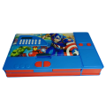 Jumbo Geometry Pencil Box Pack of 2 for Kids Marvel Avengers and Snow white geometry box with calculator Pack of 2 for boys box in Blue color. 