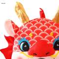 Chinese New Year Dragon Plush Toy Lunar New Year Decorative Ornament Stuffed Animal Doll for Kids. 