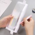 Transparent Pencil Case Mesh Pencil Bag For Kids Girls Gift Office School Supplies Kawaii Stationery Nylon Pencilcase. 