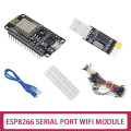 ESP-12E ESP8266 CP2102 Nodemcu Lua V3 WIFI Development Board Development Board +USB to Serial Port Module+Bread Board+65 Jumper+USB Cable. 