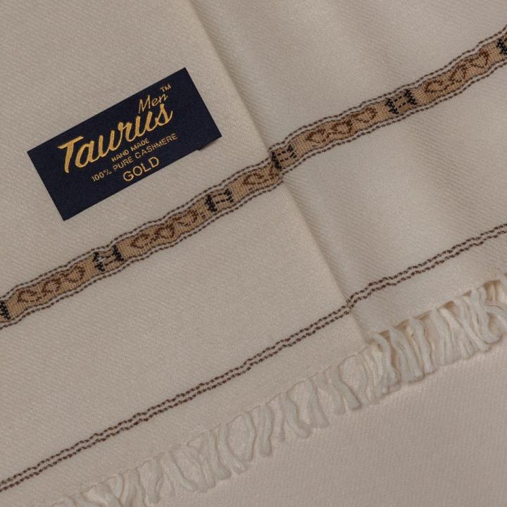 Taurus Heritage Gold Shawls 2 Ply 100% Pure Cashmere Shawl Men Woolen Shawl Taurus Fabrics