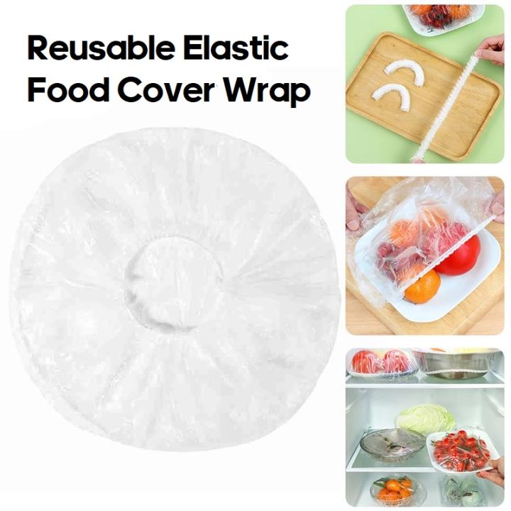 100pc Disposable Cling Film Cover Household Refrigerator Food Fruit Preservation Cover Dust-proof Plastic Fresh-keeping Cover