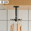 Rotating Hook Kitchen Accessorizes 360 Degree Rotatable Storage Rack Hanger Mounted Key Hooks. 