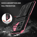 PlusCase for Xiaomi Redmi Note 10 Pro Case Card Slot Holder Lens Protect Casing Kickstand Shockproof Phone Back Cover. 