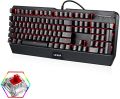 LESHP Full RGB ( Multiple Colours on Each Switch) Aluminium Frame Blue Switches Mechanical Gaming Keyboard. 