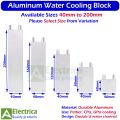 Aluminum Water Cooling Block for Peltier Module 40mm to 200mm Liquid Cooler Radiator for CPU GPU Heat Sink by Electrica. 