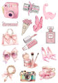 Makeup  Stickers  Aesthetic Stickers Pink Stickers 15 Pieces of Cute Cosmetics Stickers For Decoration Laptops Mobile and Journal Best Quality 2  Inch Adhesives Girls  Vibes For Beauty Lover. 