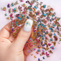 30pcs/set 3D Kawaii Cartoon Rabbit Glitter Nail Stickers Bow Flowers Sliders Self Adhesive Cute Cartoon Nail Decals for Children. 
