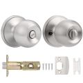 Interior Privacy Door Knob for Bedroom Stainless Steel Bathroom Door Handle Round Door Lock. 