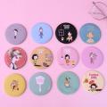 ins wind cartoon cute small mirror makeup mirror portable portable mirror female mini round mirror storage. 