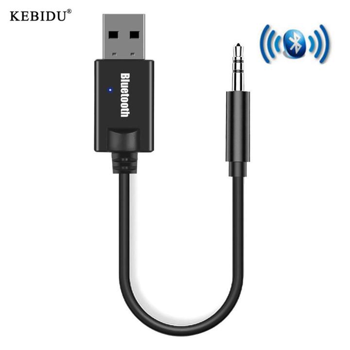 Kebidu USB Bluetooth Audio Receiver Wireless 3.5mm AUX Music Adapter for Speaker Headphone MP3 Car