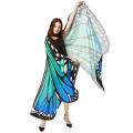 Colorful Butterfly wing cape shawl Flowing Lightweight Sheer shawl Delicate One size Fairy ladies cape for Halloween costume. 