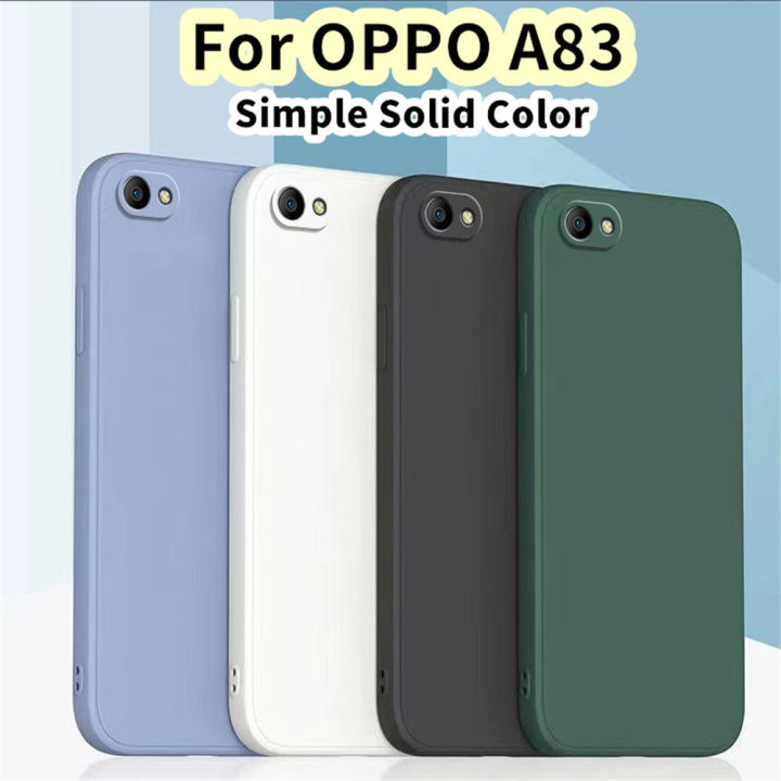Original For OPPO A83 Silicone Full Cover Case Solid Color Phone Case Cover