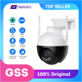 GSS C18 Wifi Camera Cctv Camera Wifi Fhd Outdoor 360° IP Security Camera Cctv Weatherproof Night Vision LED lights Two Way Audio Motion Detection SD Card Slot Onvif Support ICSEE App Multicolor. 