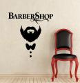 Size: 2 X 2 FEET - BARBER SHOP Logo DESIGNED SELF ADHESIVE WALL STICKERS FOR beauty PARLOR MAN Hair SALON , men,  room, office, decoration ,DECOR LOVERS - BLACK COLOR. 