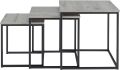 3-Piece Small Size Metal Nesting Square Tea Tables With Wooden Top - Versatile Nesting End Tables, Square Streamline Side Table, Side & Accent Table Set, Serving and Wooden Side Table, Space-Saving Nesting Table and End Table. 