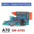 For Samsung Galaxy A70 A705 SM-A705F USB Micro Charger Charging Port Dock Connector Microphone Main Board Flex Cable. 