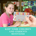 Punch Cards Motivational Cartoon Animals Reward Cards Child Toy. 