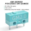 5pcs Kailh GM2.0 micro switch 20M life gaming mouse Micro Switch 3 Pin blue used on computer mice left right button. 