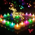 6 Magic Colour Changing LED Glowing Tea Light Flameless LED Candles Multicolor Smokeless Tealight Candles Birthday Love Romantic LED Candle Wedding Birthday Valentine's Day Colorful Mini Electronic Candle Decoration. 