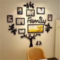 Diy 3d Family Tree with light Clock Wood/Wooden Wall Art/Clock/Wall - Wall/Home Decoration/Decor - Family Tree Photo Frame - Artificial Tree Decoration - Wooden Tree Frame/Wall Tree - Home/Room Decoration Items. 