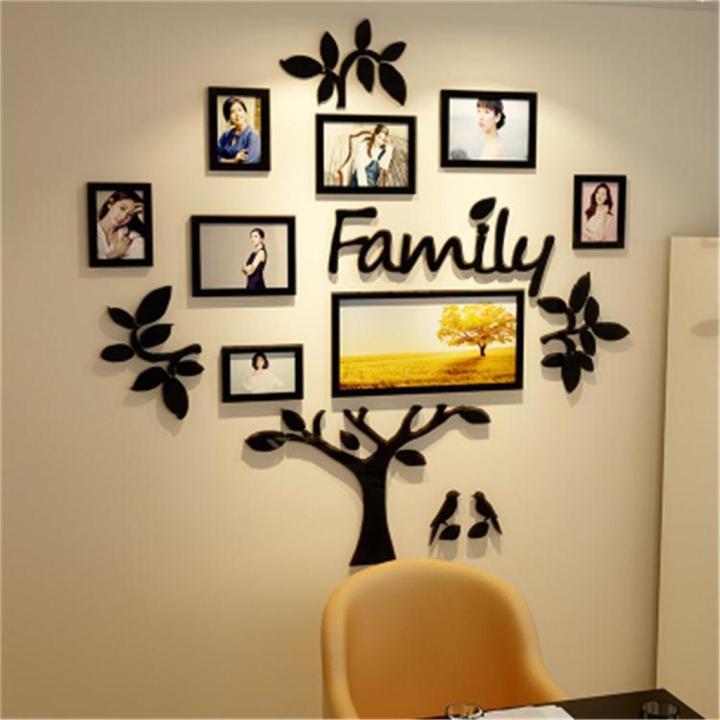 Diy 3d Family Tree with light Clock Wood/Wooden Wall Art/Clock/Wall - Wall/Home Decoration/Decor - Family Tree Photo Frame - Artificial Tree Decoration - Wooden Tree Frame/Wall Tree - Home/Room Decoration Items