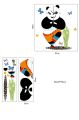 DIY Three Dimensional Kungfu panda Wall Clock Home Decoration for Home Living Room Offices for Birthdays Kitchen Home Decor. 