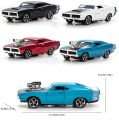 Dodge Charger Fast And Furious Classic Die-Cast Metal Toy Car Pull Back With Alloy Children's Sports Model Car - Metal Body - Light & Music , Front Doors Open -Available In Four Different Colours - Gift For Boys. 