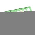 【wenfangdianpu】（NEW）Green Plastic Students Rectangle Shape Drawing Circle Template Ruler & Circles Hexagons Geometric 0-20cm. 