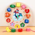 Alarm Clock Puzzle Jigsaw Puzzle Children Educational Toys Develop Digital /Shape /Color Cognition Hand-eye Coordination D5QA. 
