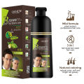High premium Brown hair color shampoo long-lasting formula without chemicals hair blacken 2 in 1 organic 400ML. 