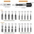 Damaged Screw Extractor Set,22 PCS Stripped Screw Extractor Kit, HSS Broken Screw Remover Set with Bit & Socket Adapter. 