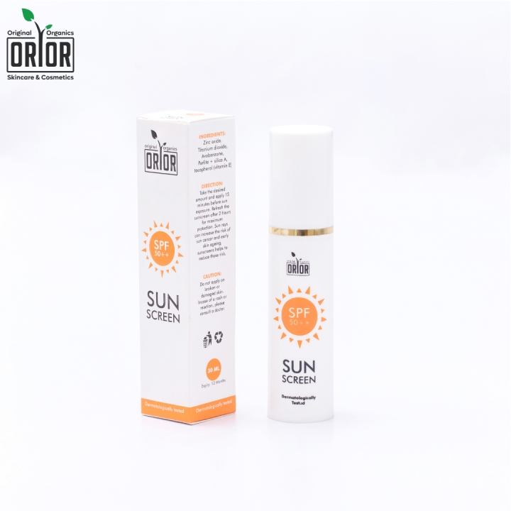 Original Organics Orior Sunscreen SPF 50++ | For Men & Women |  Sunblock Cream Non Oily Non Greasy Sunscreen SPF 50++ In Pakistan | Vitamin E | For All Skin Types | 30ML / 50ML