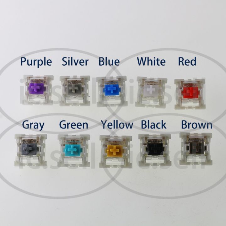 10pcs Outemu Switches mechanical keyboard black blue brown red key switch for CIY Sockets SMD 3pin Thin pins Compatible with MX switch