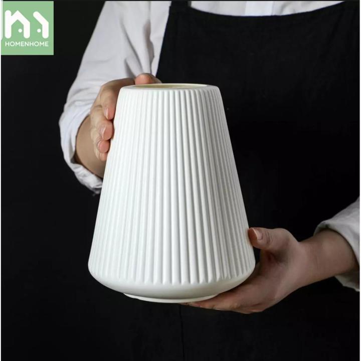 Modern Nordic vases for home decor flower vase decorative Collect White