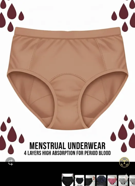 (Hygein:%20Largest%20Variety%20of%20Periods%20Care%20products)%20Leak%20Proof%20Medium%20Absorbent%204%20Layered,%20No%20Wet%20Feelings%20Period%20Panty,%20Period%20Underwear,%20Period%20Brief%20-%20Premium%20Quality%20and%20Comfortable%20-%20Image%209