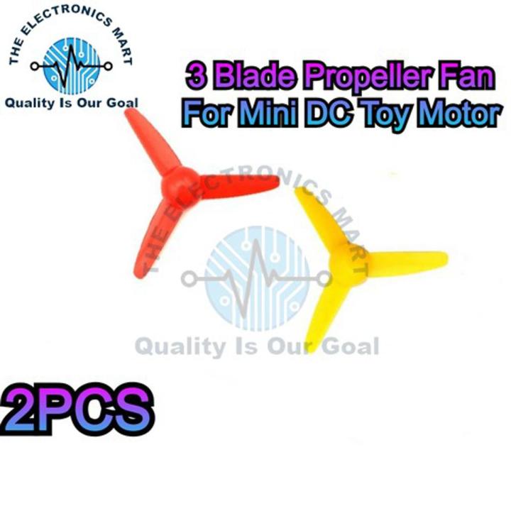 2PCS 3 Blade Propeller Fan For Mini DC Toy Motor In Pakistan