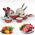 Gift Pack Cookware Set, 19 Pcs Non-Stick Kitchen Accessories, Premium Marble Coating Cooking Set, Perfect Wedding & Marriage Gift Set | Non Stick Glory Set 19 Pcs- Non stick Marble Coating best quality gift set. 