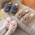 Cute Cat Fluffy Furry Women Home Platform Men Winter Plush Slides Indoor Fuzzy Slippers Lovely Cotton Shoes. 