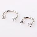 1pcs Unisex Internally Threaded Circular Barbell Lip Nose Horseshoe Septum Ring Helix Piercing Ear Cartilage Lobe Earrings. 