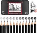 Professional Sketch and Drawing pencils set,Art Pencil 12-Count(8B-2H) Drawing/Sketching Pencil Set. 